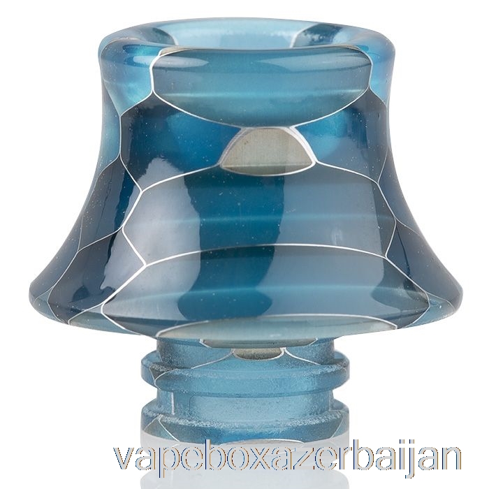 Vape Smoke 510 Cone Snake Skin Resin Drip Tip Light Blue
